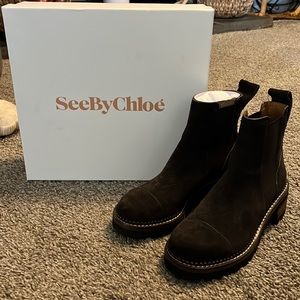 SeeBy Chloe Chelsea Boots Charcoal